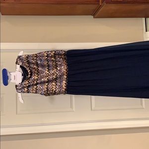 Midnight blue sequin dress